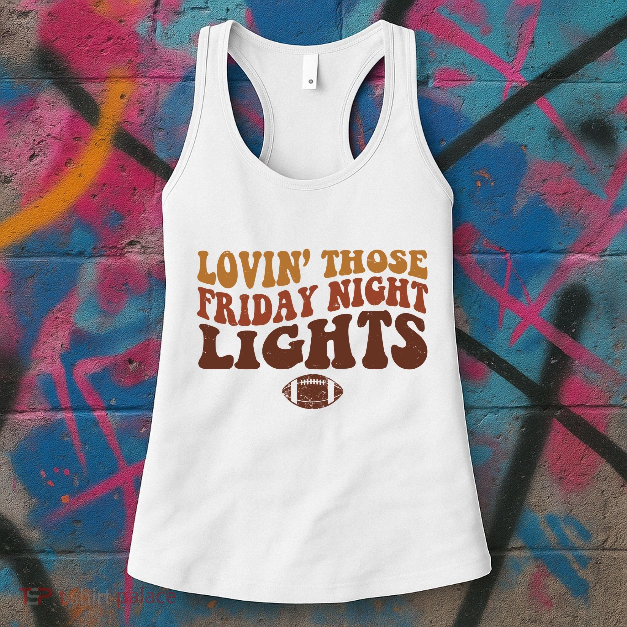 Lovin Those Friday Night Lights Football Women's Tank Top