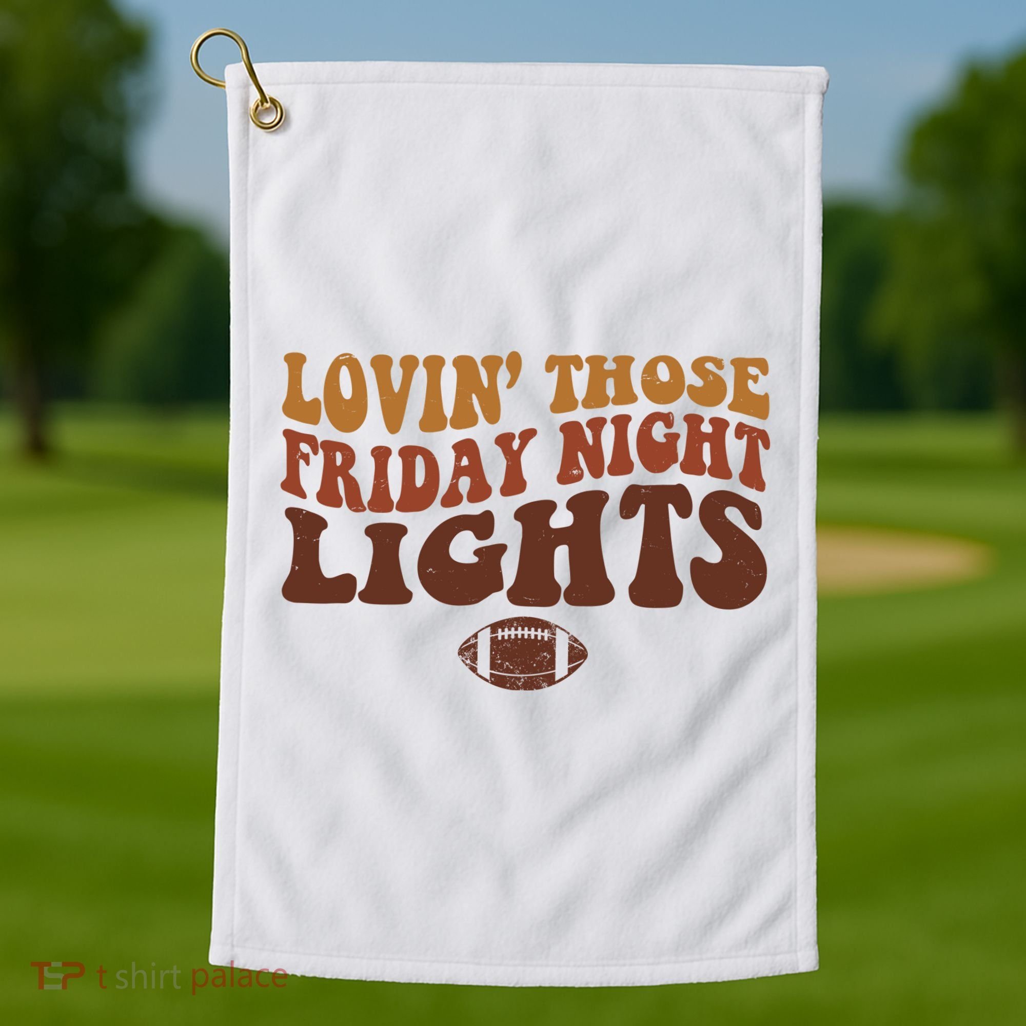 Lovin Those Friday Night Lights Football Golf Towel