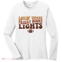 Lovin Those Friday Night Lights Football Women's Long Sleeve Shirt thumb 0