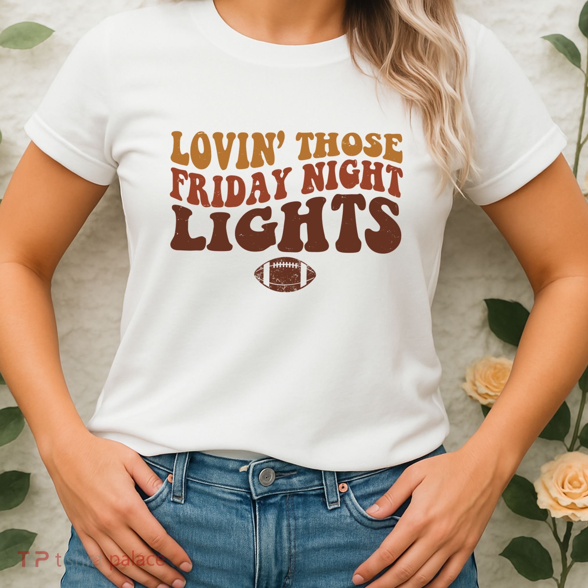 Lovin Those Friday Night Lights Football Women's T-Shirt