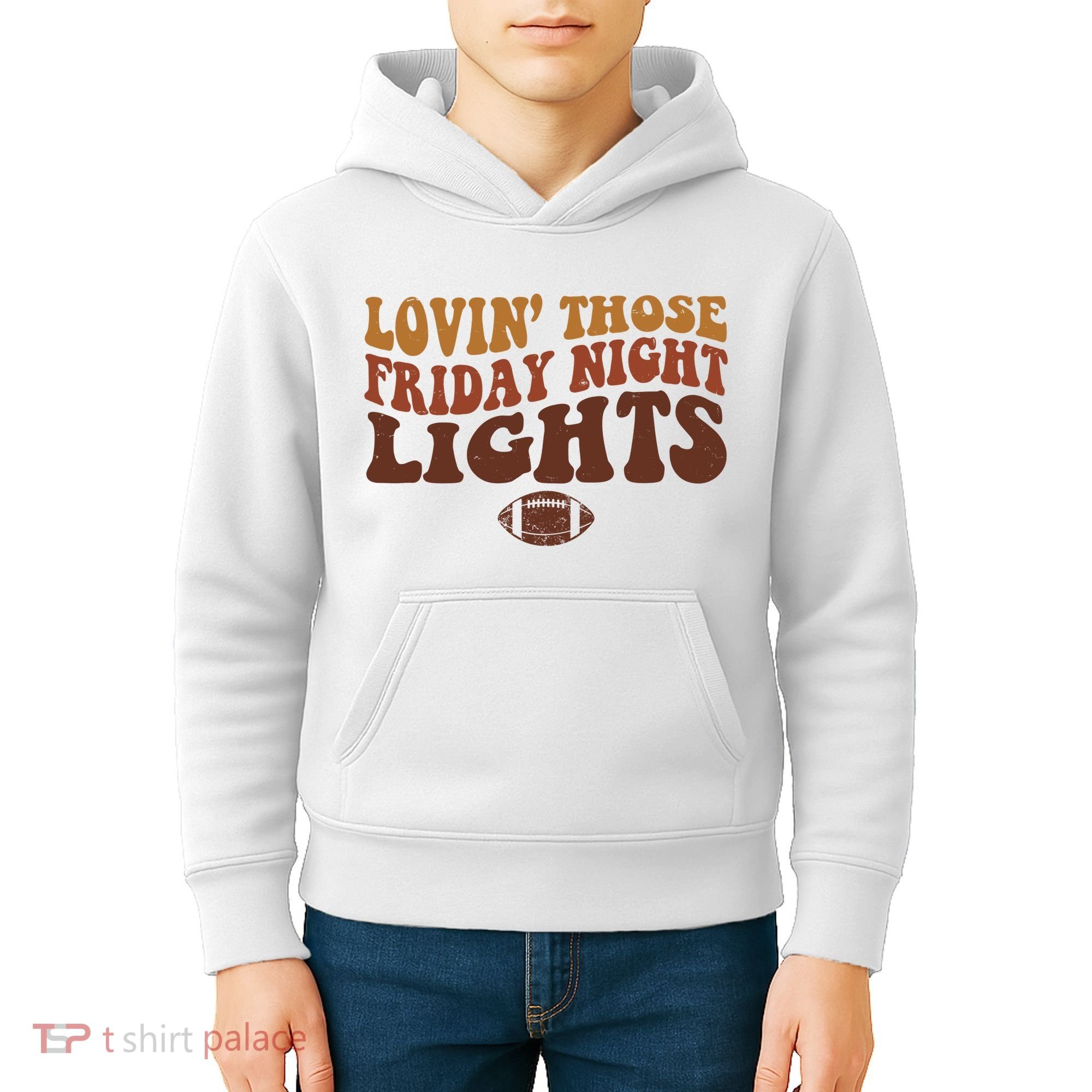 Lovin Those Friday Night Lights Football Kids Hoodie