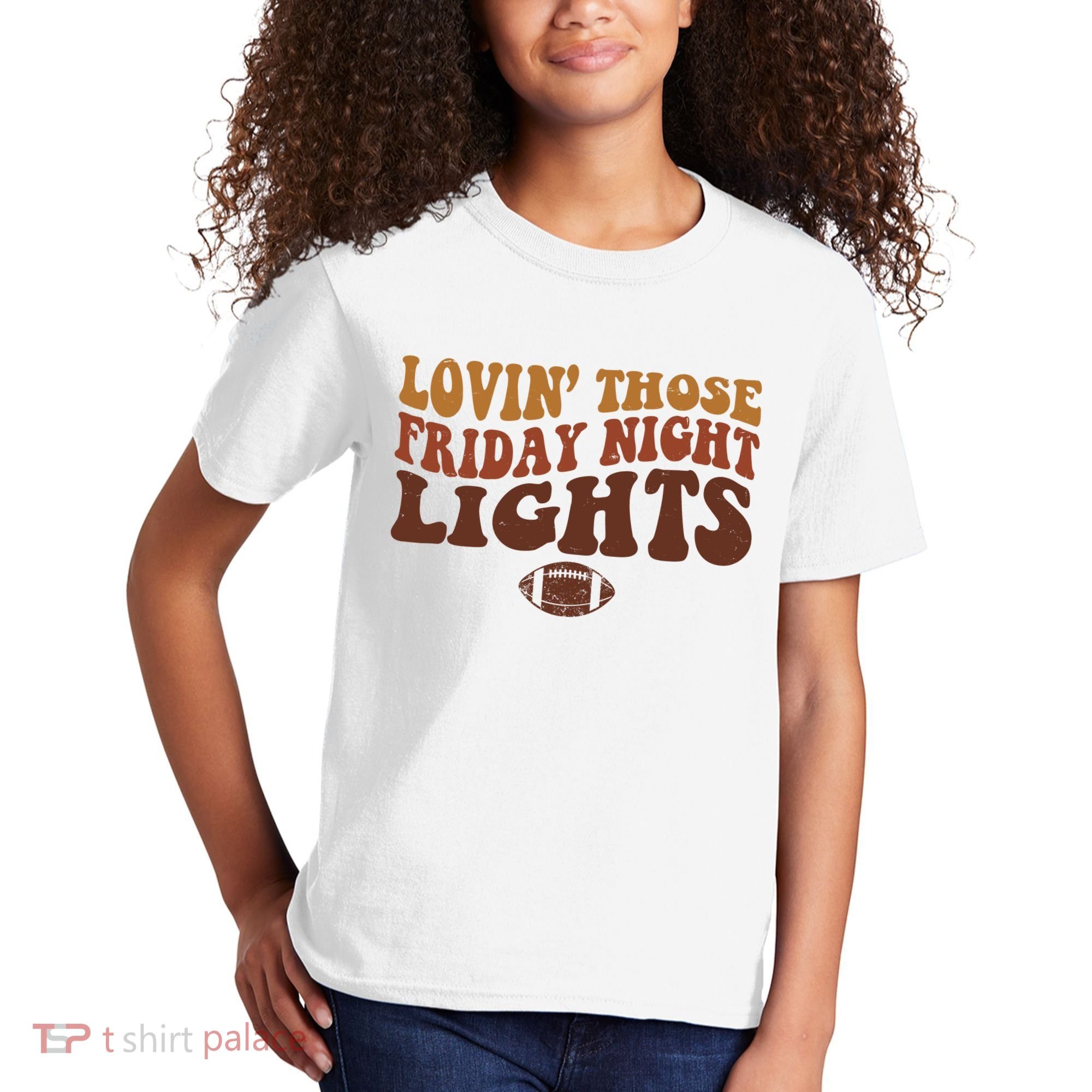 Lovin Those Friday Night Lights Football Kids T-Shirt