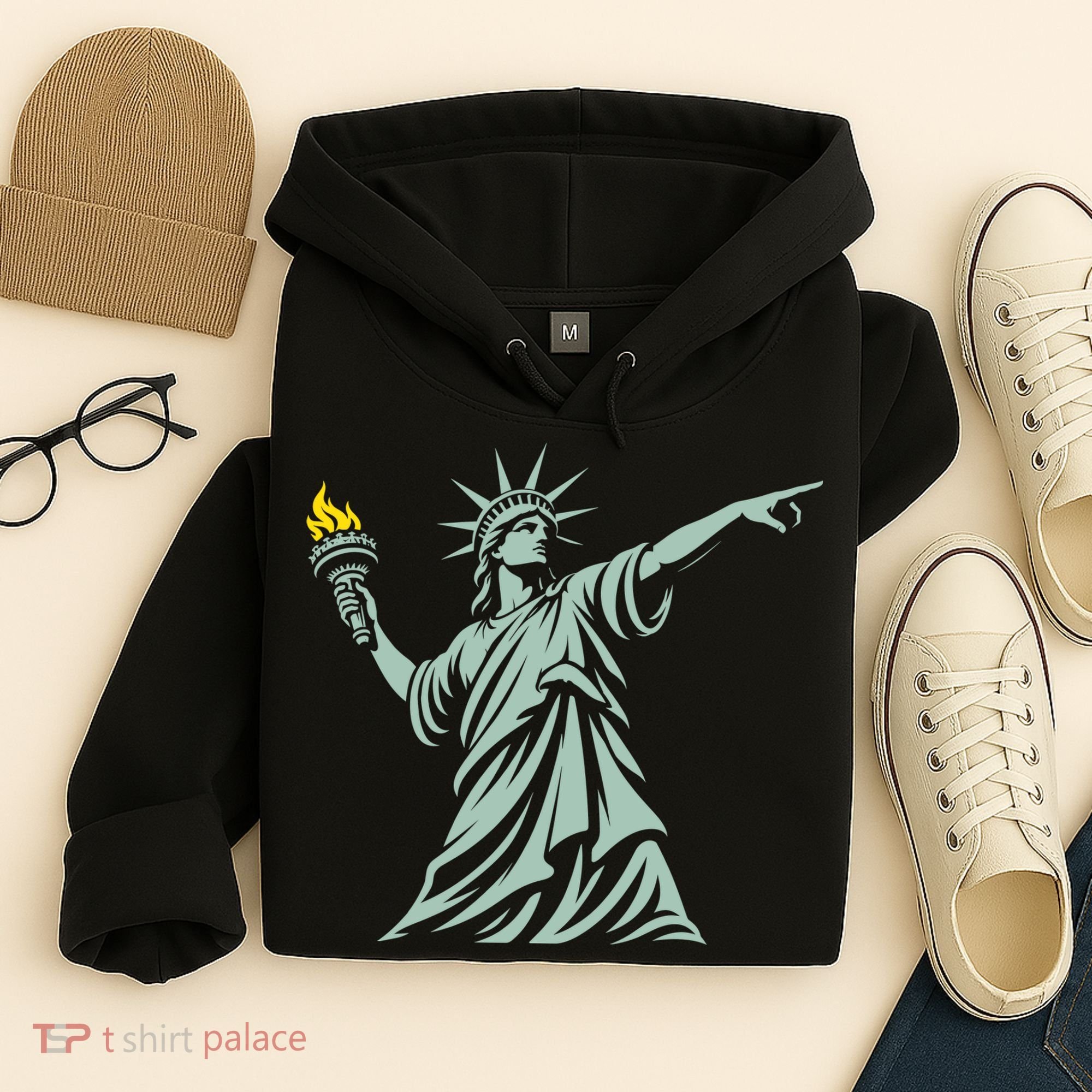 Liberty Throwing Flames Hoodie