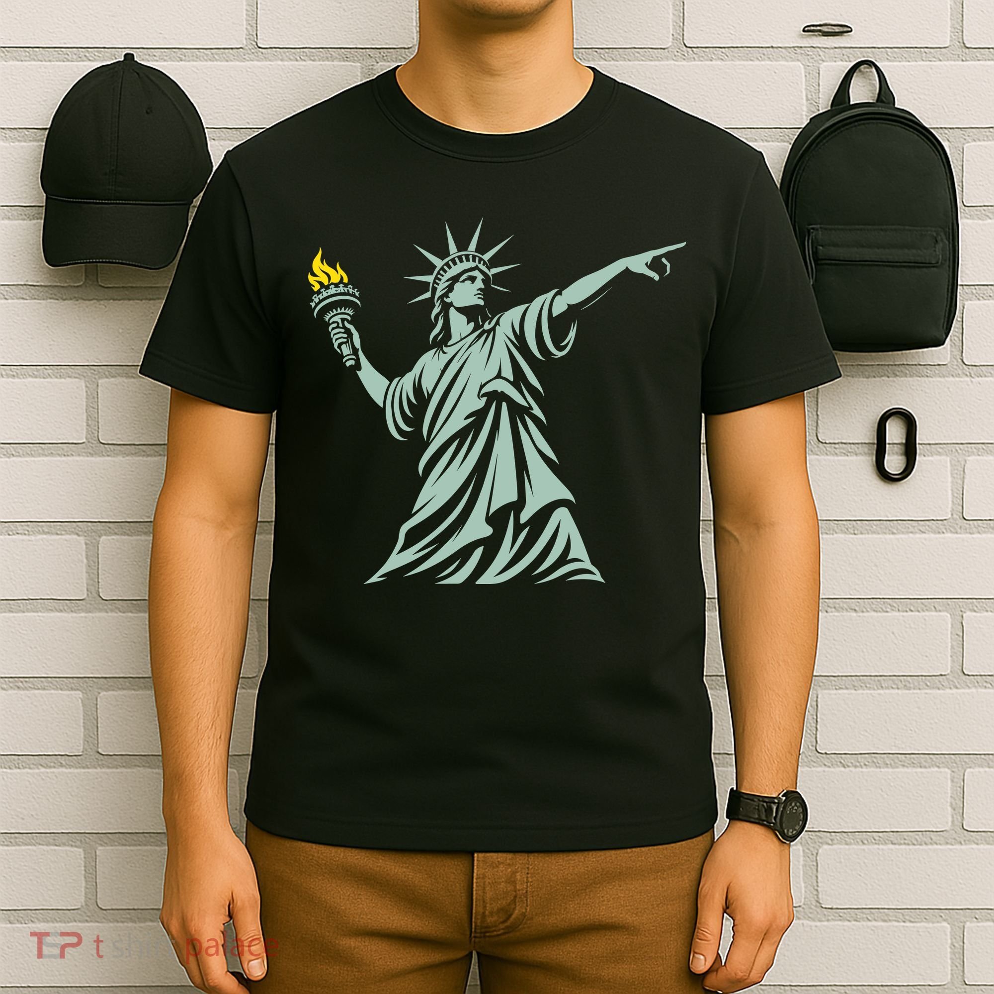 Liberty Throwing Flames T-Shirt