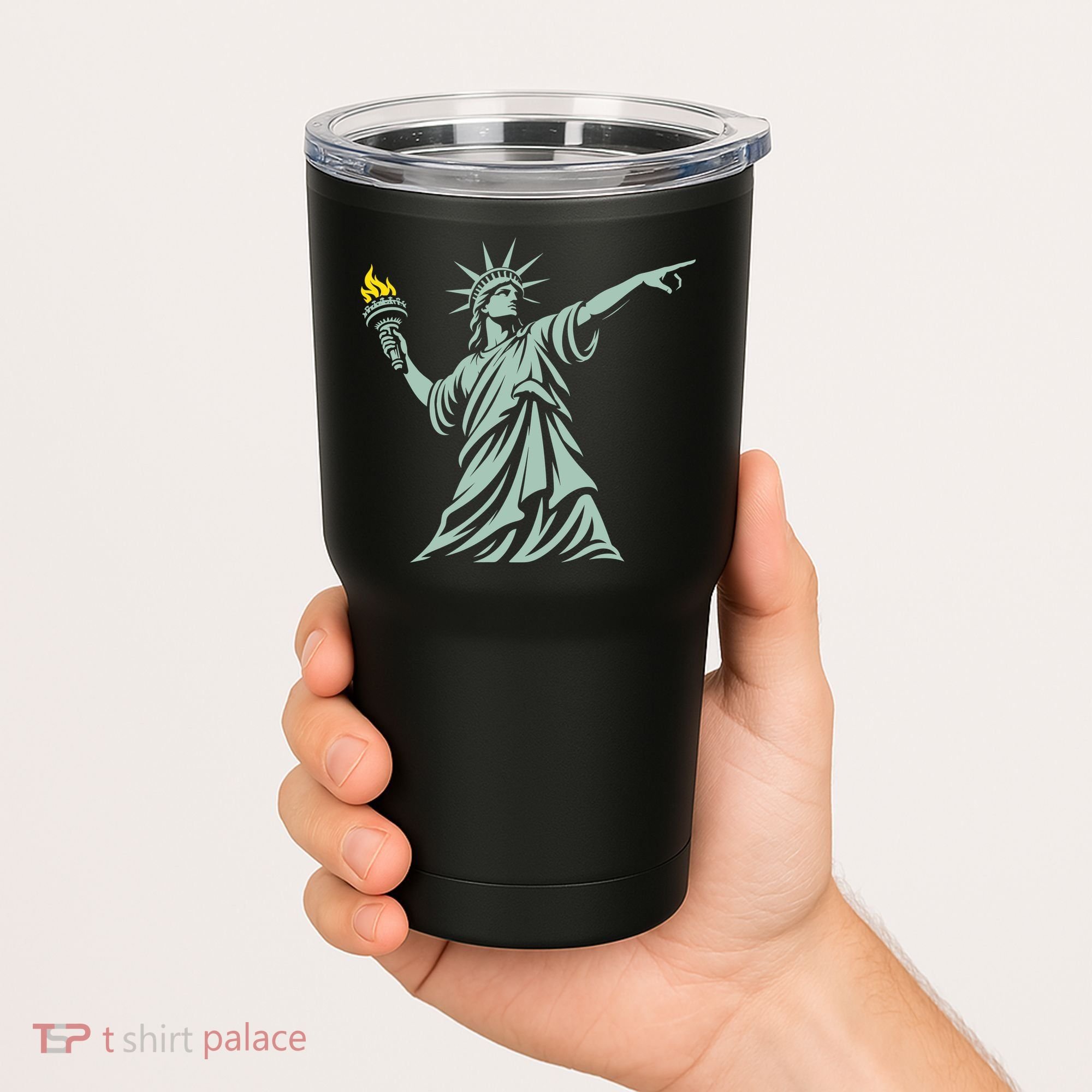 Liberty Throwing Flames Tumbler