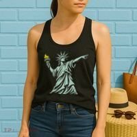 Liberty Throwing Flames Women's Tank Top thumb 2