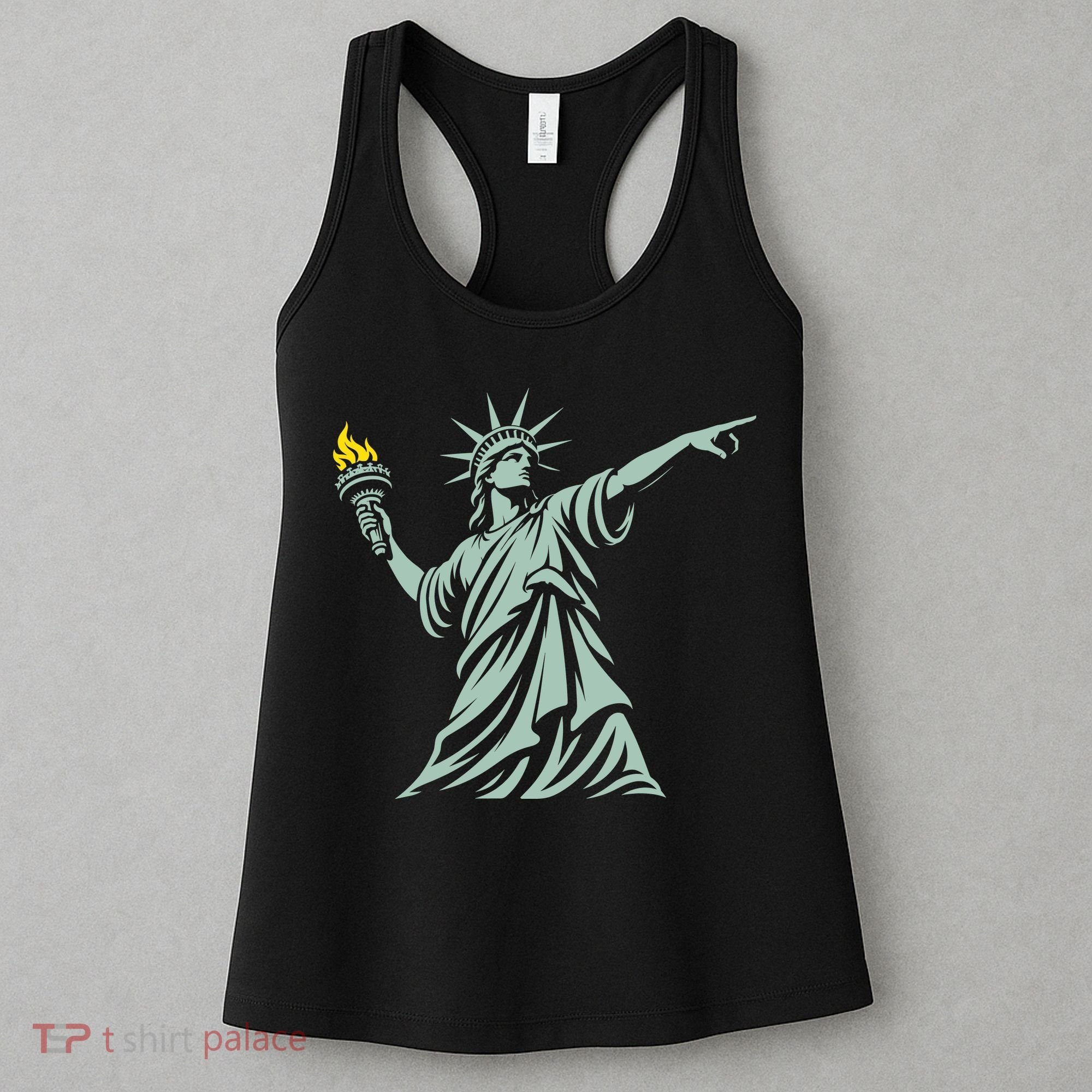 Liberty Throwing Flames Women's Tank Top