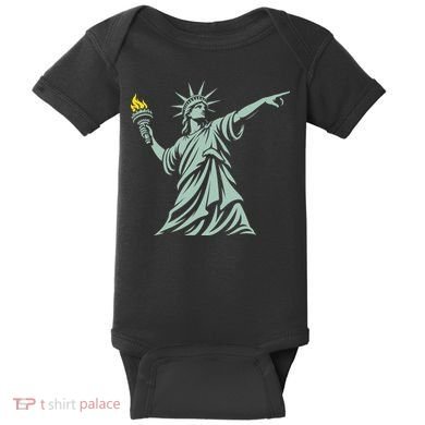 Liberty Throwing Flames Baby Bodysuit