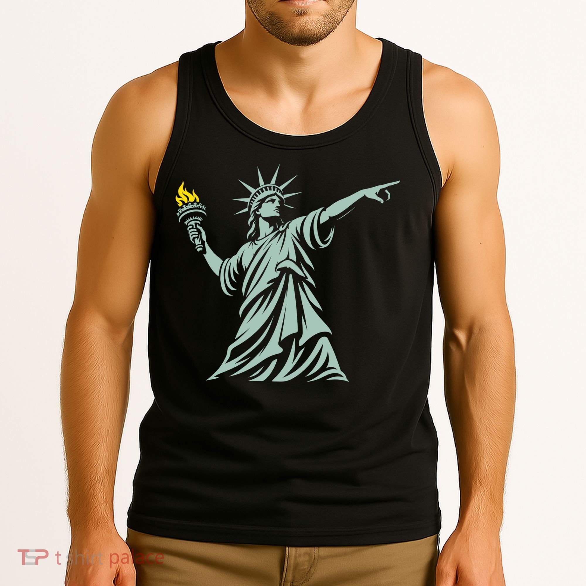 Liberty Throwing Flames Tank Top