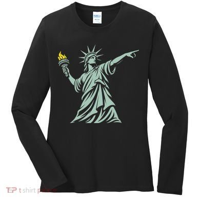 Liberty Throwing Flames Women's Long Sleeve Shirt