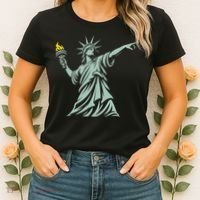 Liberty Throwing Flames Women's T-Shirt thumb 2