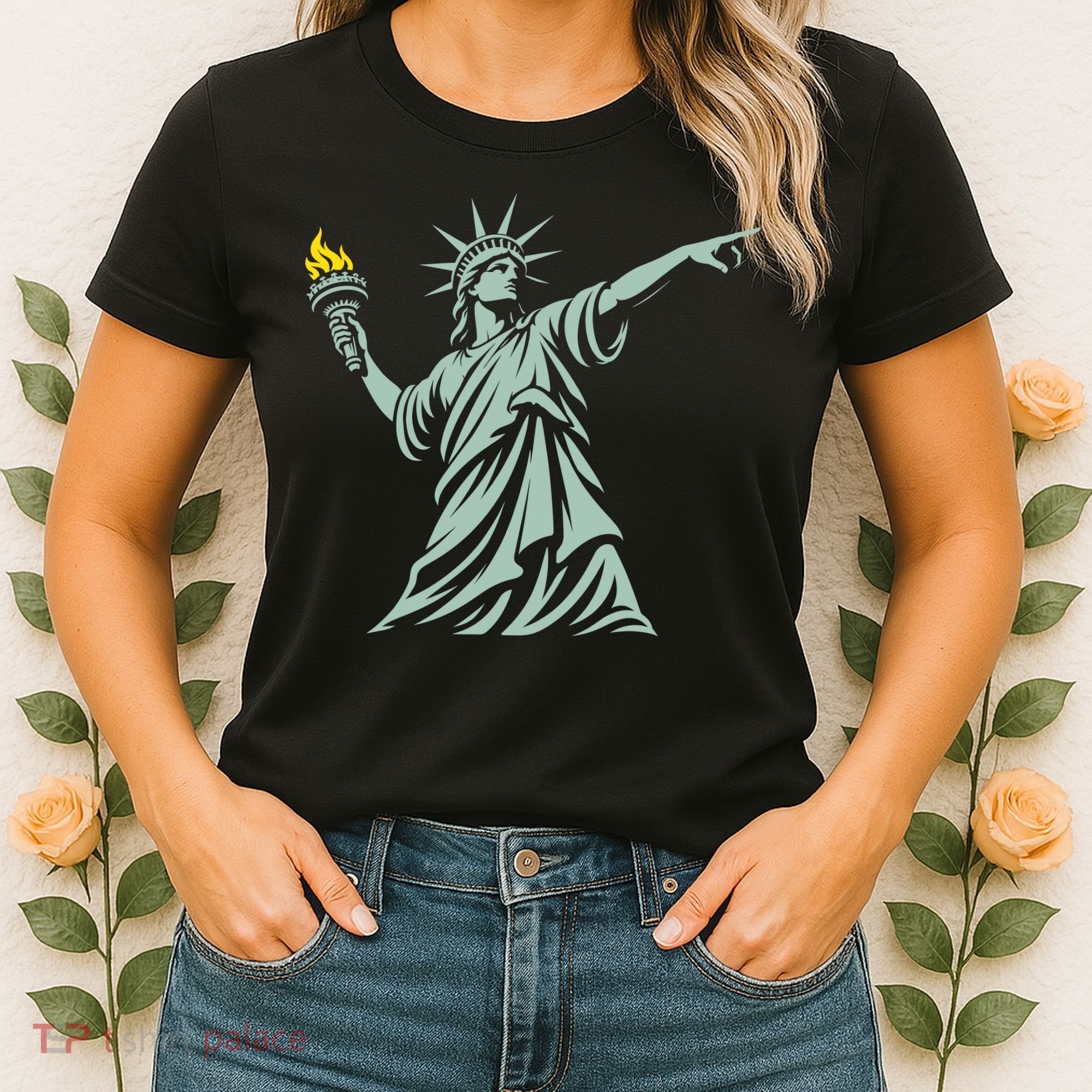 Liberty Throwing Flames Women's T-Shirt