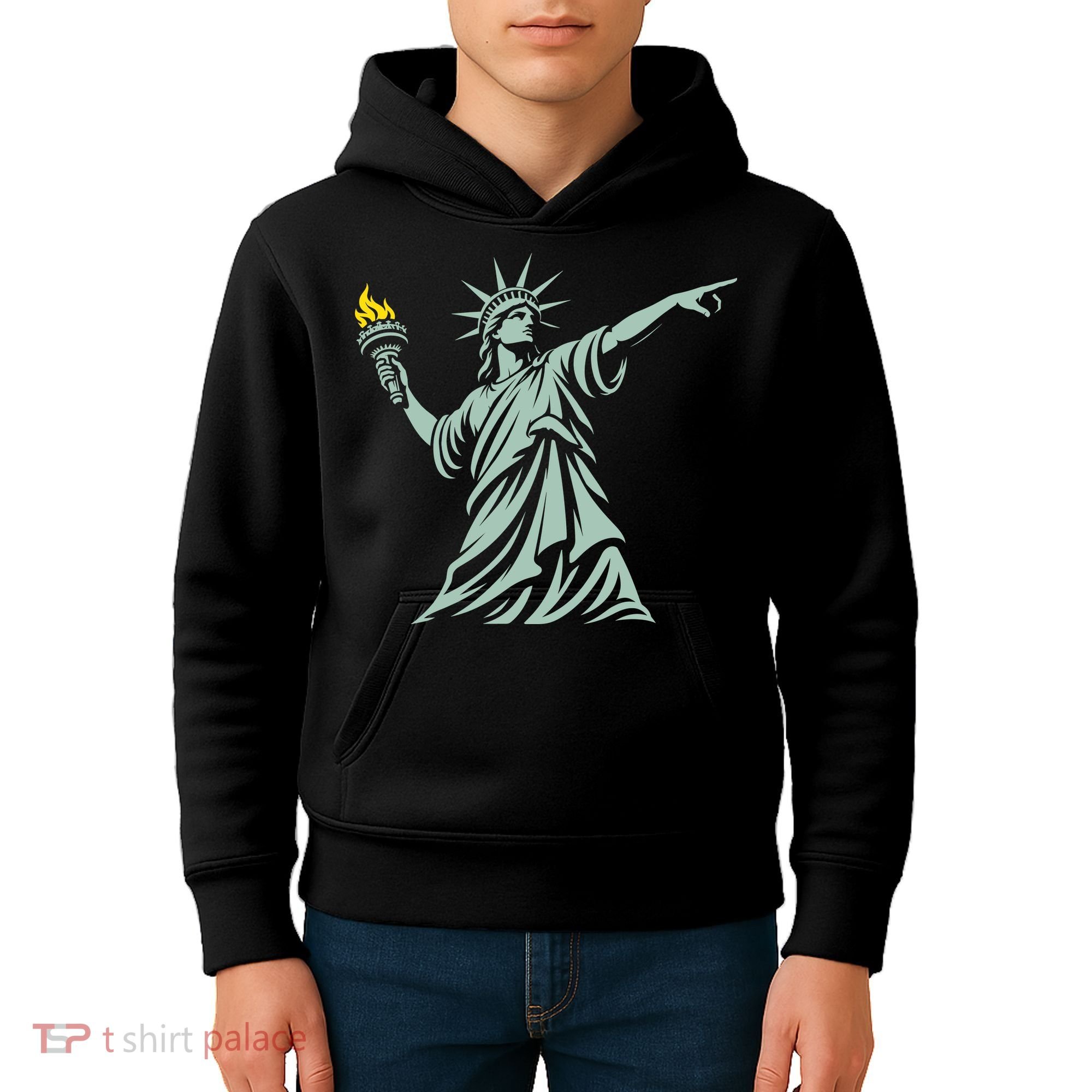 Liberty Throwing Flames Kids Hoodie