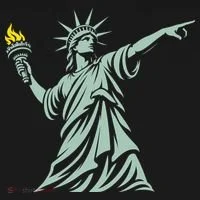 Liberty Throwing Flames Kids Long Sleeve Shirt thumb 2