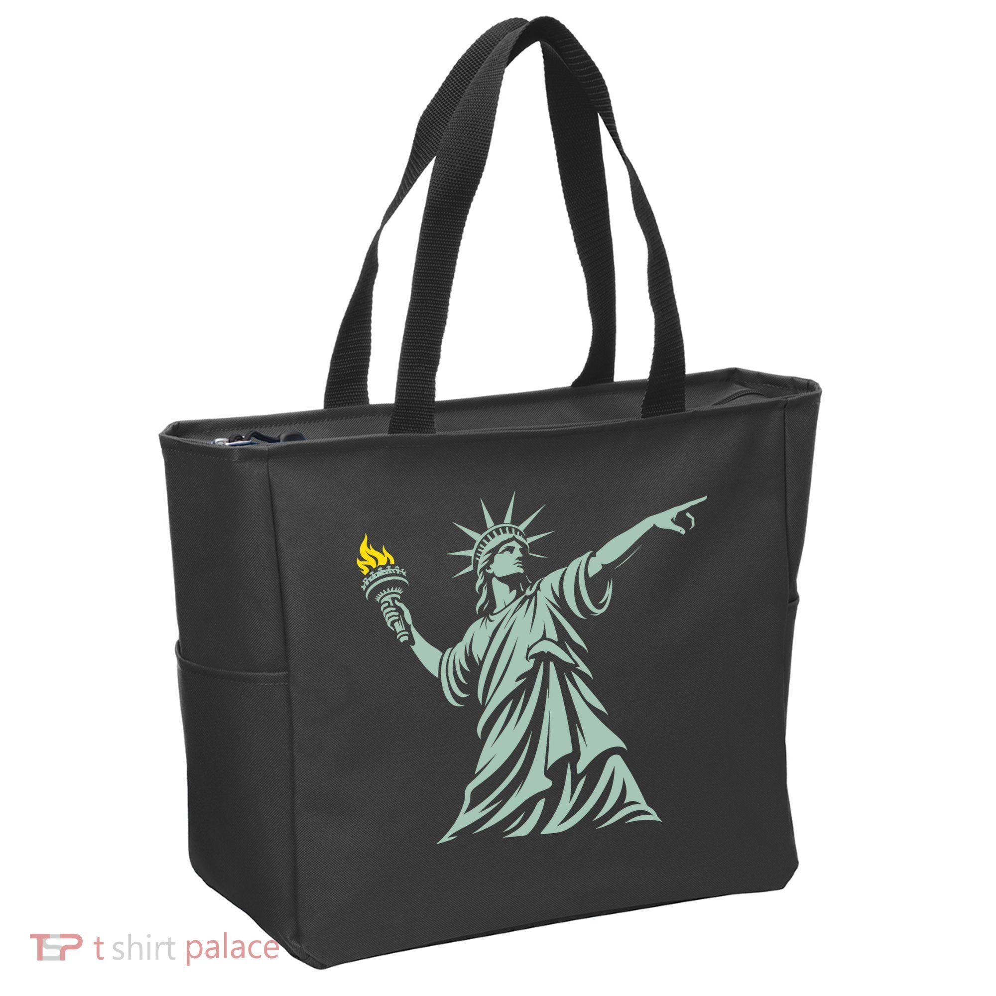 Liberty Throwing Flames Tote Bag