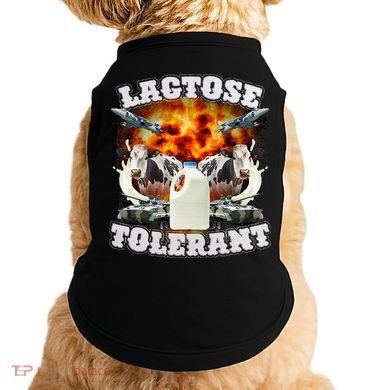 Lactose Tolerant Funny Trending Meme Doggie Tank