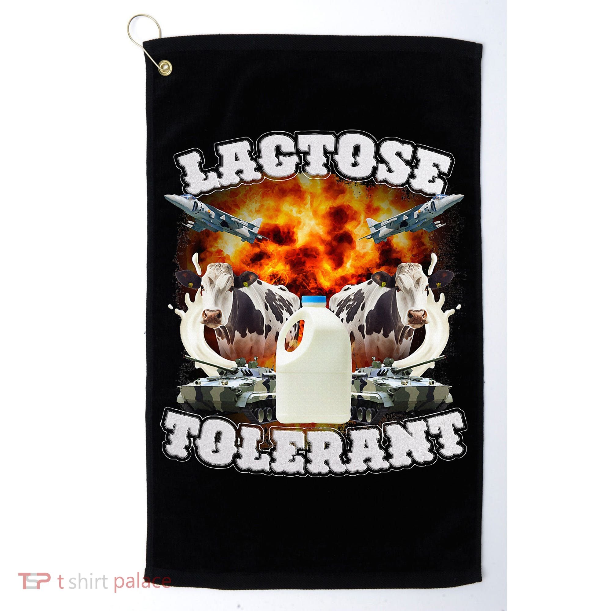 Lactose Tolerant Funny Trending Meme Golf Towel