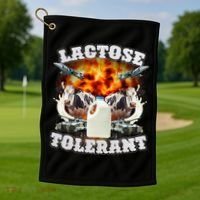 Lactose Tolerant Funny Trending Meme Golf Towel thumb 1