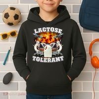 Lactose Tolerant Funny Trending Meme Kids Hoodie thumb 2