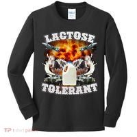 Lactose Tolerant Funny Trending Meme Kids Long Sleeve Shirt thumb 0