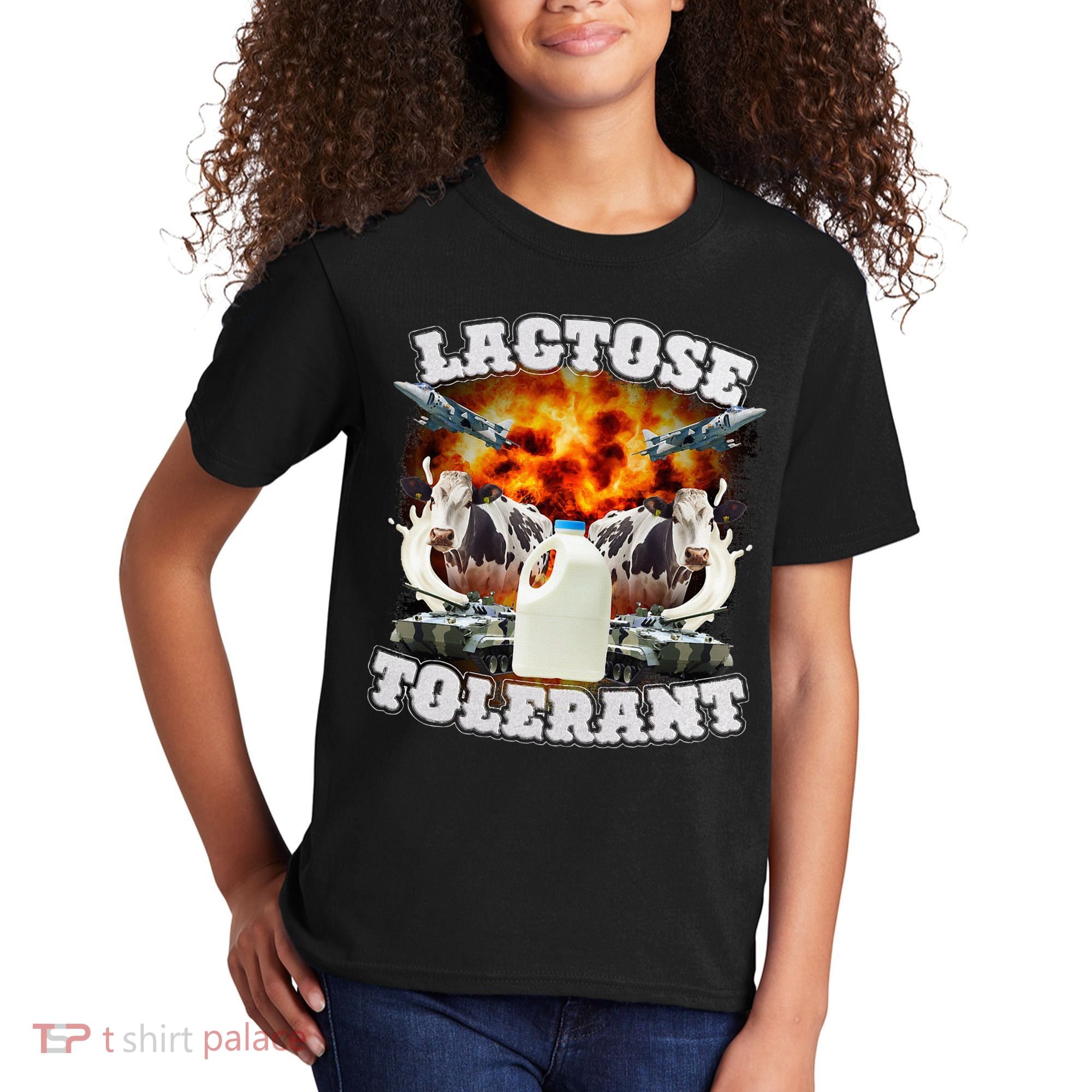 Lactose Tolerant Funny Trending Meme Kids T-Shirt