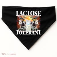 Lactose Tolerant Funny Trending Meme USA-Made Doggie Bandana thumb 0