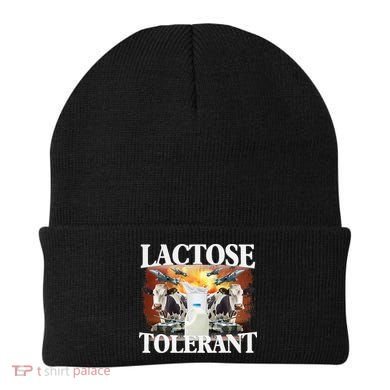 Lactose Tolerant Funny Trending Meme Beanie
