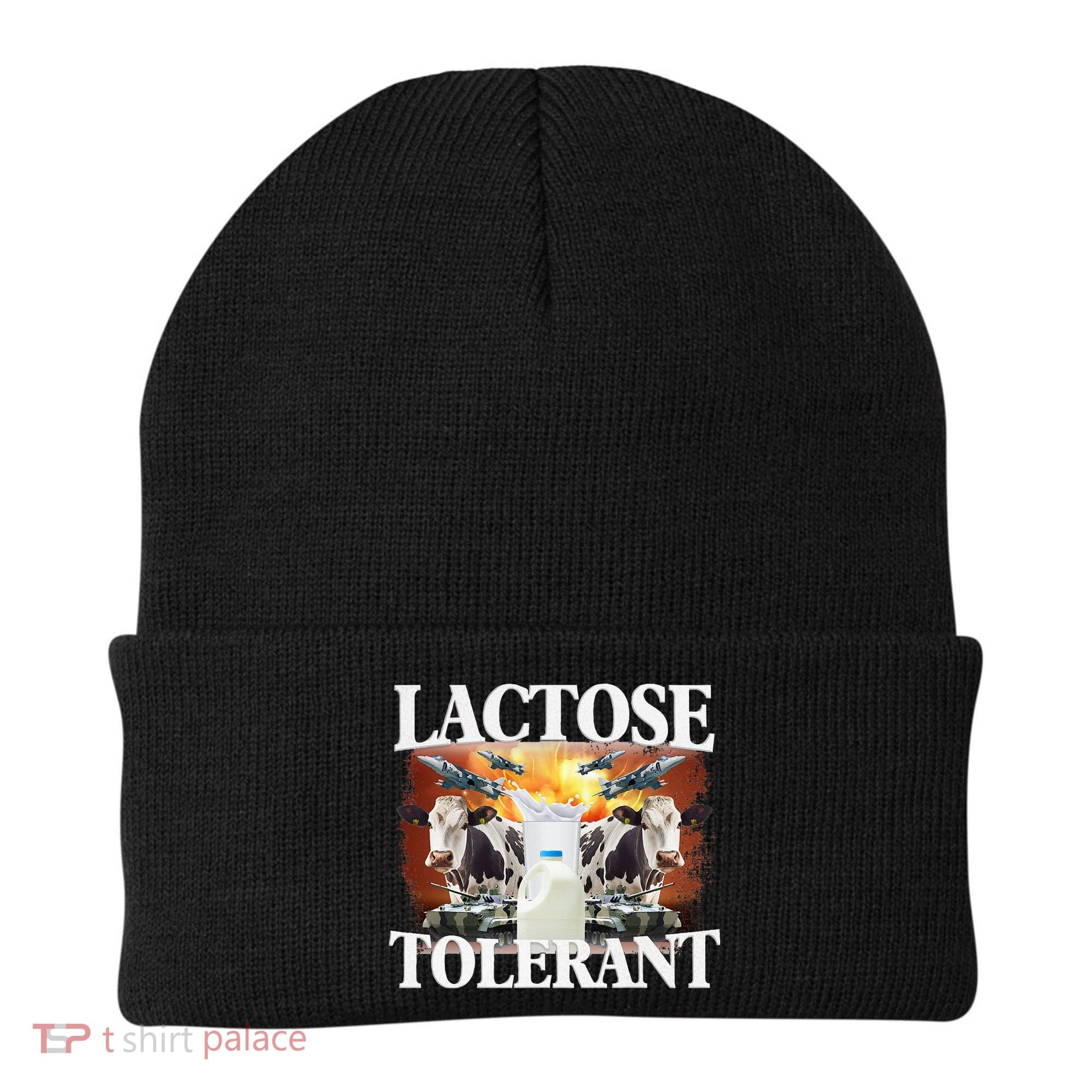 Lactose Tolerant Funny Trending Meme Beanie