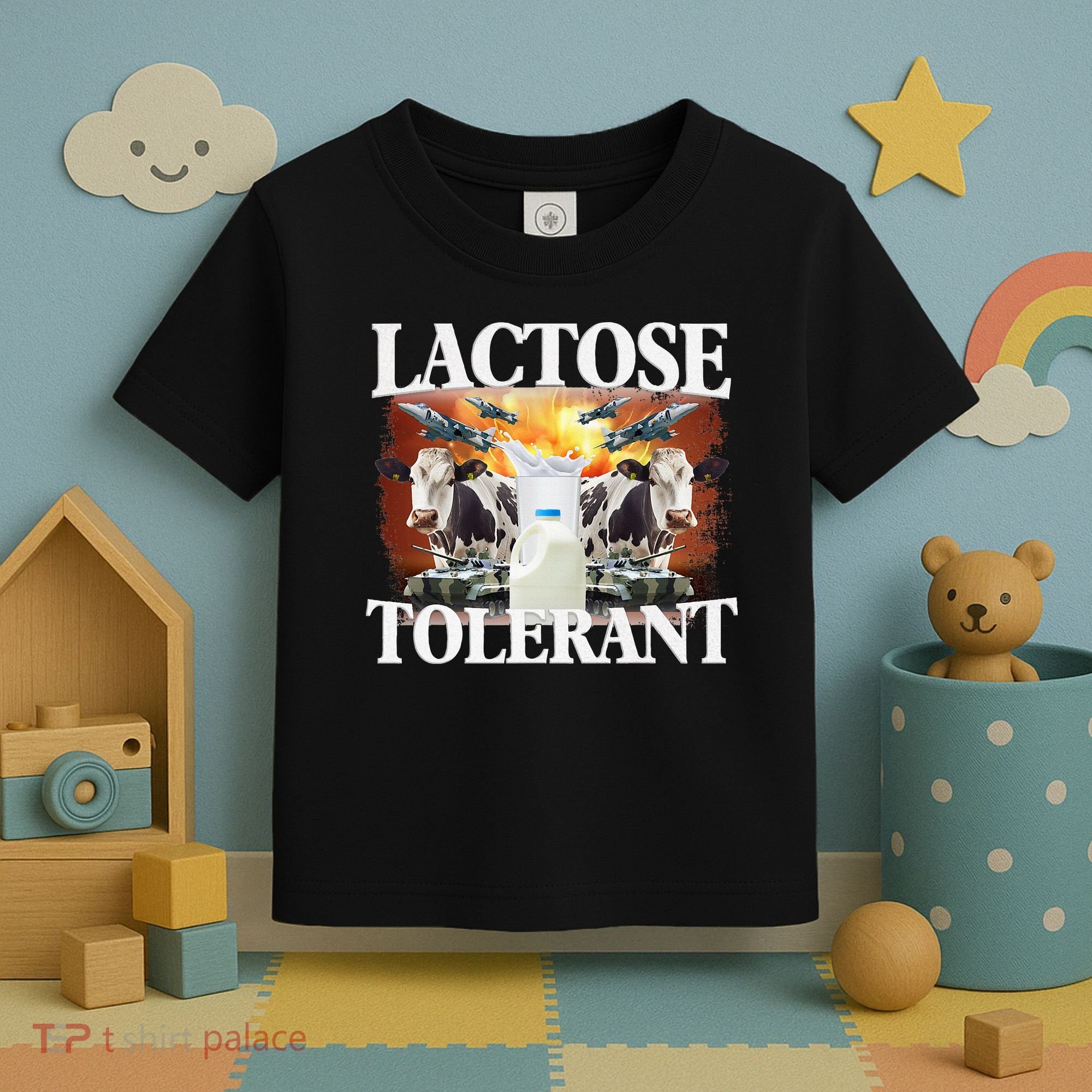 Lactose Tolerant Funny Trending Meme Toddler T-Shirt