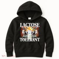 Lactose Tolerant Funny Trending Meme Kids Hoodie thumb 0