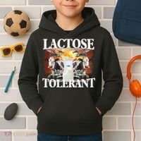 Lactose Tolerant Funny Trending Meme Kids Hoodie thumb 2