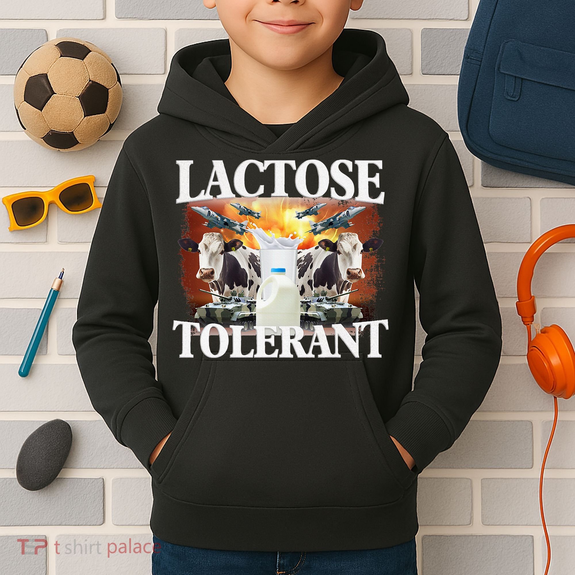 Lactose Tolerant Funny Trending Meme Kids Hoodie
