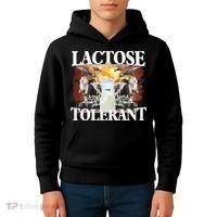 Lactose Tolerant Funny Trending Meme Kids Hoodie thumb 4