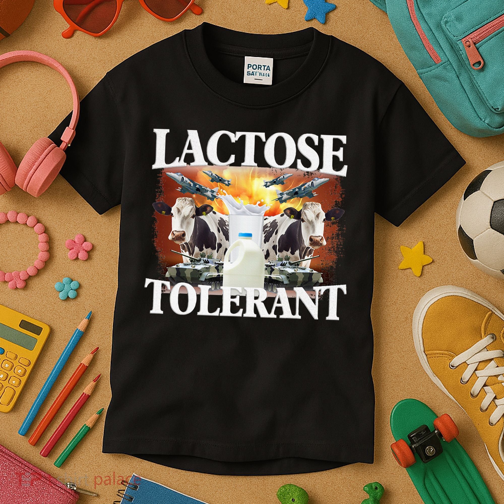 Lactose Tolerant Funny Trending Meme Kids T-Shirt