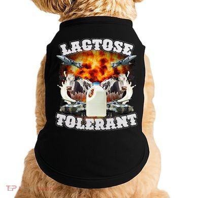 Lactose Tolerant Funny Trending Meme Doggie Tank