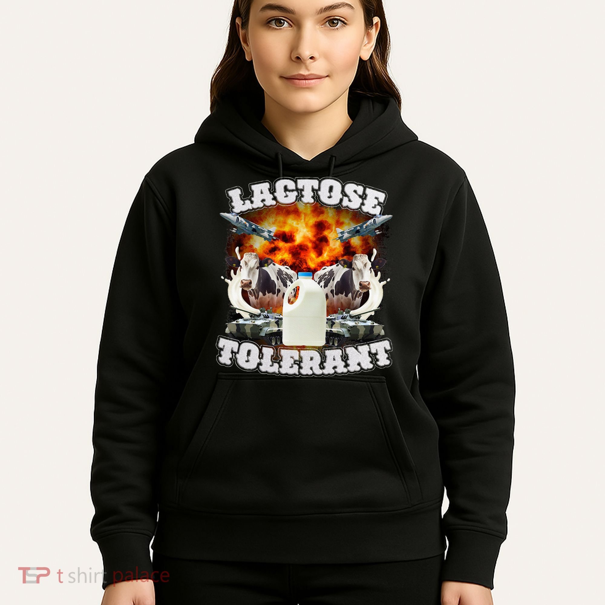 Lactose Tolerant Funny Trending Meme Hoodie
