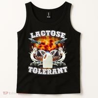 Lactose Tolerant Funny Trending Meme Tank Top thumb 2