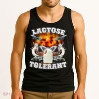 Lactose Tolerant Funny Trending Meme Tank Top thumb 3