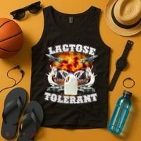 Lactose Tolerant Funny Trending Meme Tank Top thumb 4