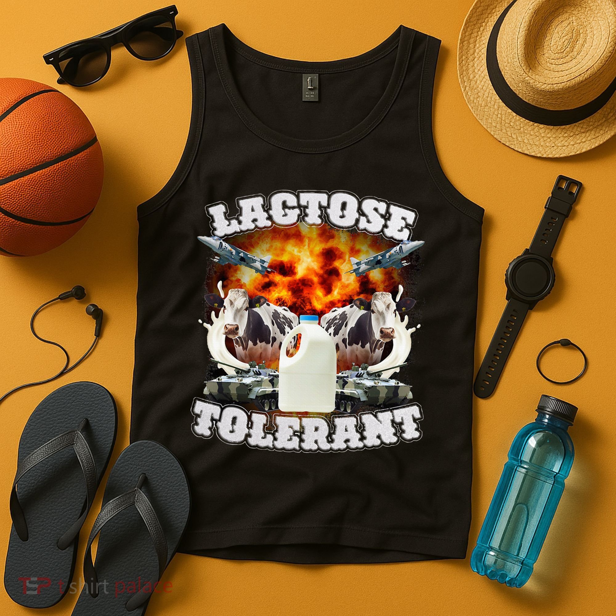 Lactose Tolerant Funny Trending Meme Tank Top