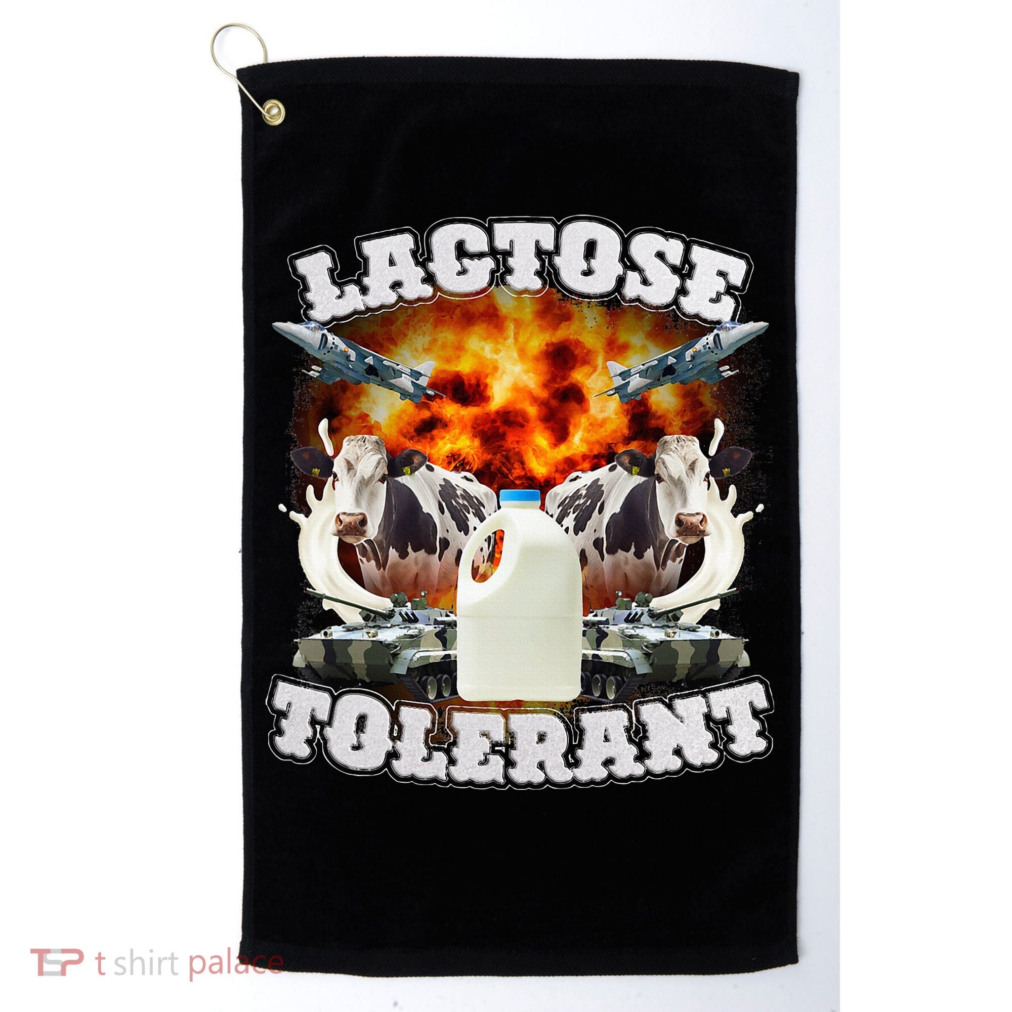 Lactose Tolerant Funny Trending Meme Golf Towel