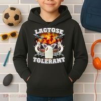 Lactose Tolerant Funny Trending Meme Kids Hoodie thumb 2
