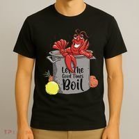 Let The Good Times Boil Funny Crawfish Boil Mardi Gras Cajun T-Shirt thumb 3