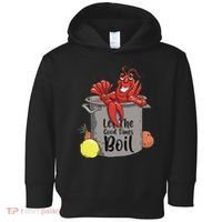 Let The Good Times Boil Funny Crawfish Boil Mardi Gras Cajun Toddler Hoodie thumb 0