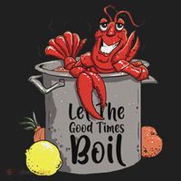 Let The Good Times Boil Funny Crawfish Boil Mardi Gras Cajun Golf Towel thumb 3