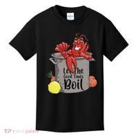 Let The Good Times Boil Funny Crawfish Boil Mardi Gras Cajun Kids T-Shirt thumb 0