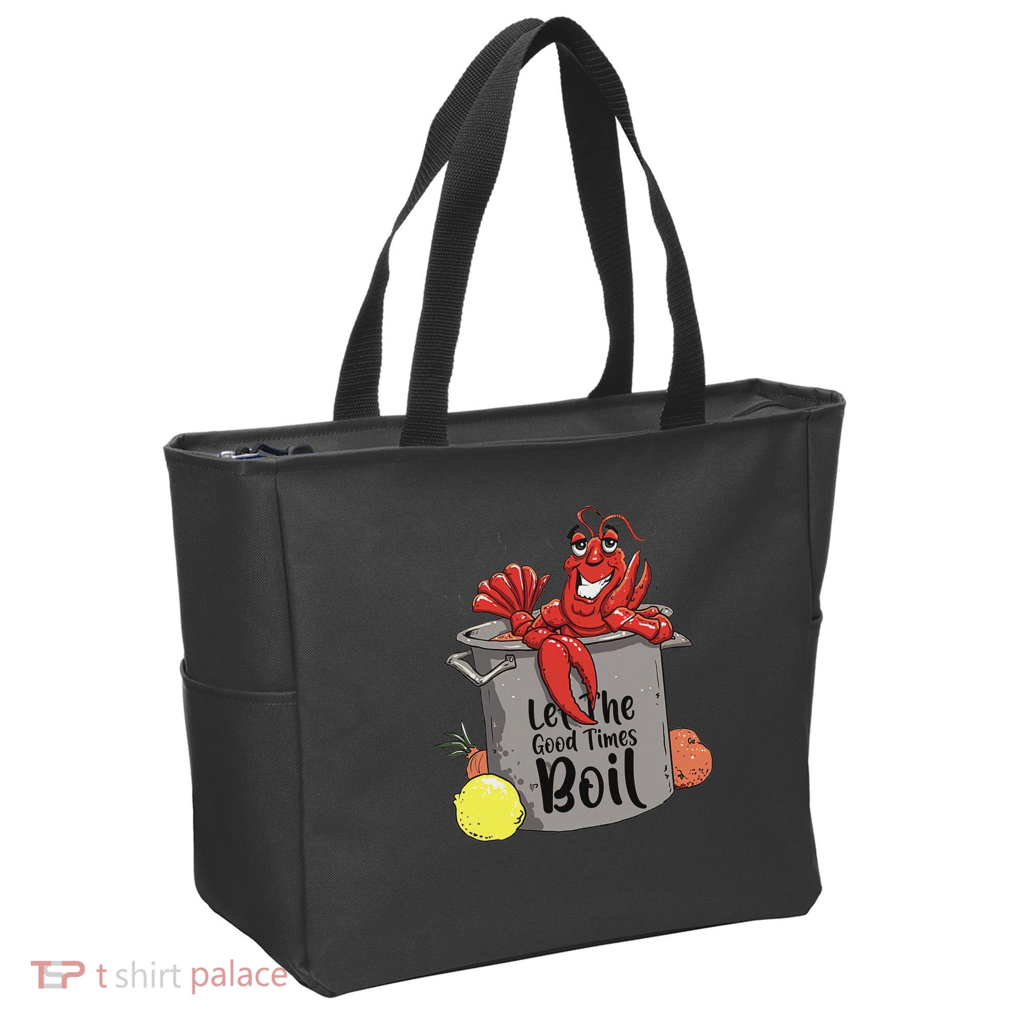 Let The Good Times Boil Funny Crawfish Boil Mardi Gras Cajun Tote Bag