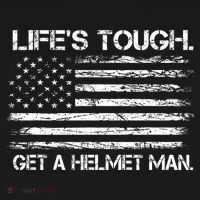 LifeS Tough Get A Helmet Man Vintage Usa Flag T-Shirt thumb 7