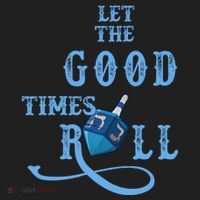 Let The Good Times Roll Raglan Hanukkah 7 Panel Mesh Trucker Snapback Hat thumb 2