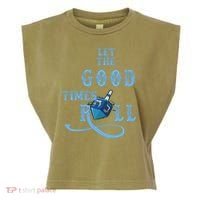 Let The Good Times Roll Raglan Hanukkah Garment-Dyed Women's Muscle Tee thumb 0